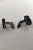 Georg Jensen Sterling Sølv Manchetknapper No. 190 Sodalit Torun