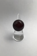 Georg Jensen Sterling Silver Ring No. 90 C (Reddish brown Agate)