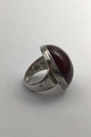 Georg Jensen Sterling Silver Ring No. 90 C (Reddish brown Agate)