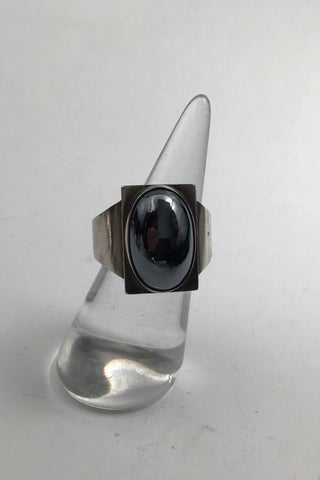 Georg Jensen Sterling Sølv Ring No. 84A (Hæmatit)
