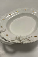 Royal Copenhagen Flora Danica Hvid Bladformet Assiet No. 554 / 3541