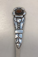 Grann og Laglye Sølv Ornamental Serveringsske med Rav