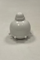 Bing og Grøndahl Art Nouveau lågkrukke i hvid