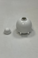 Bing og Grøndahl Art Nouveau lågkrukke i hvid