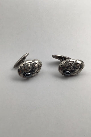 Georg Jensen Sterling Sølv Manchetknapper No. 10 Hæmatit