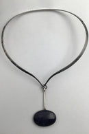 Georg Jensen Sterling Sølv Torun Halsring No. 169 og Vedhæng No. 133&nbsp;