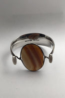 Georg Jensen Sterling Sølv Torun Arm Ring No. 203 (og Sten 203A)