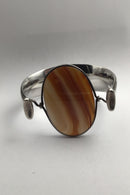 Georg Jensen Sterling Sølv Torun Arm Ring No. 203 (og Sten 203A)