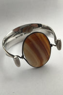 Georg Jensen Sterling Sølv Torun Arm Ring No. 203 (og Sten 203A)