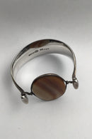 Georg Jensen Sterling Sølv Torun Arm Ring No. 203 (og Sten 203A)