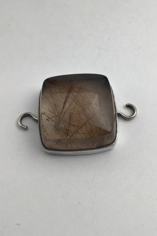 Georg Jensen Sterling Sølv Torun Rutil Quartz Sten No. 203B