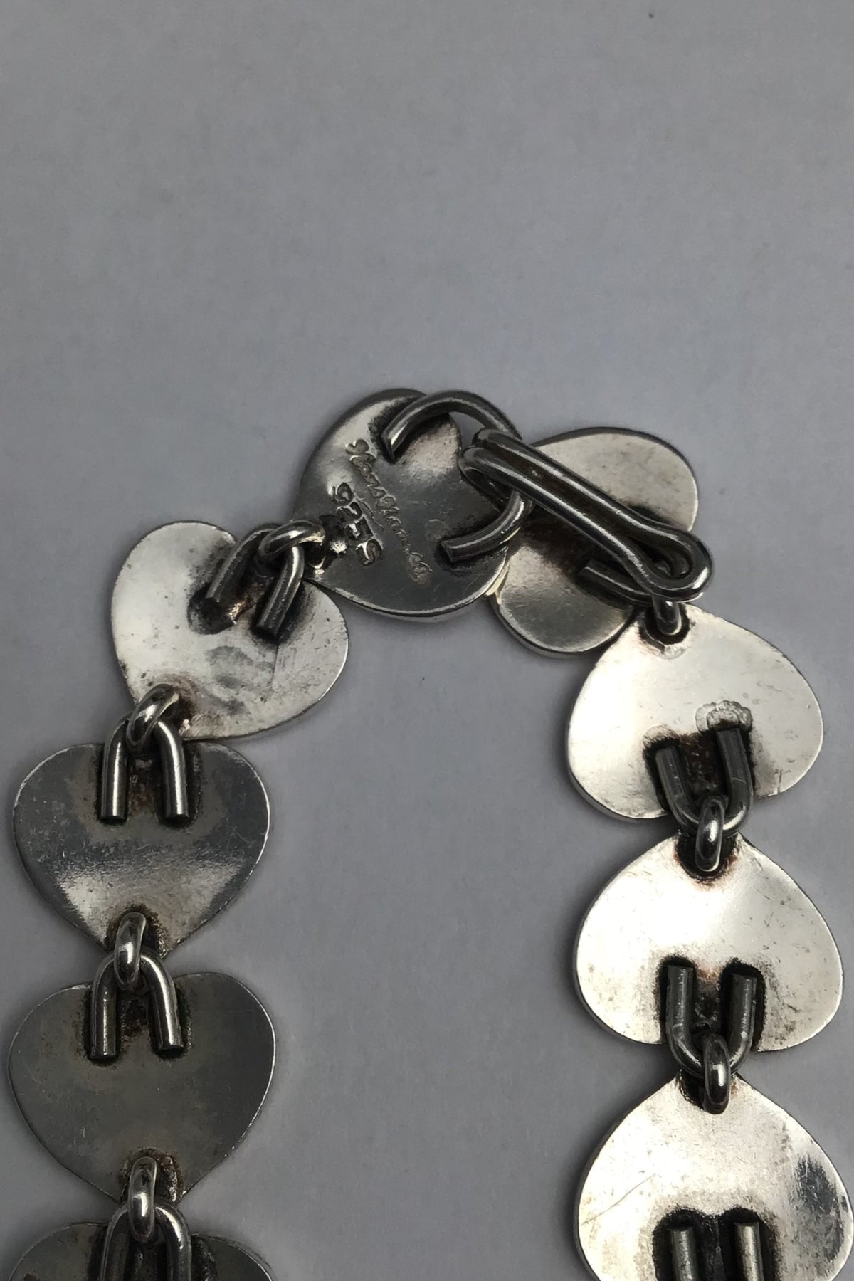 Hans Hansen Sterling Silver Heart Necklace