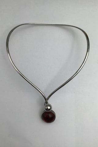 Niels Erik From Sterling Silver Necklace (Amber)