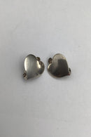 Hans Hansen Sterling Sølv Hjerte Øreclips
