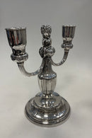 Par Georg Jensen Sterling Sølv 2-armet Lysestager No. 212