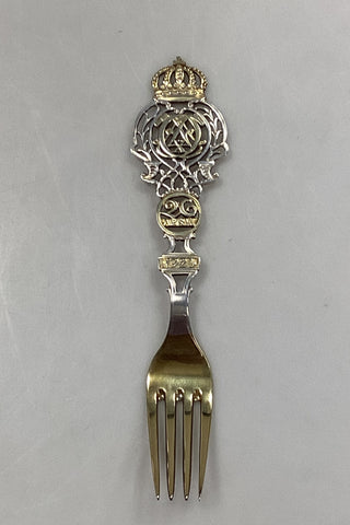 Anton Michelsen Mindegaffel i Forgyldt Sterling Sølv fra 1923