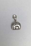 Georg Jensen Sterling Sølv Charm / Vedhæng Elefant Lene Munthe