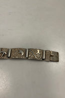 Flot Håndlavet Sølv armbånd med animistiske motiver