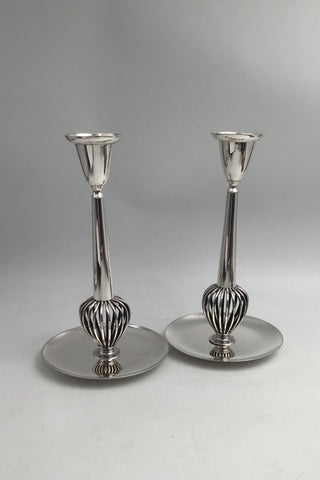 Frantz Hingelberg Sterling Silver Candleholders