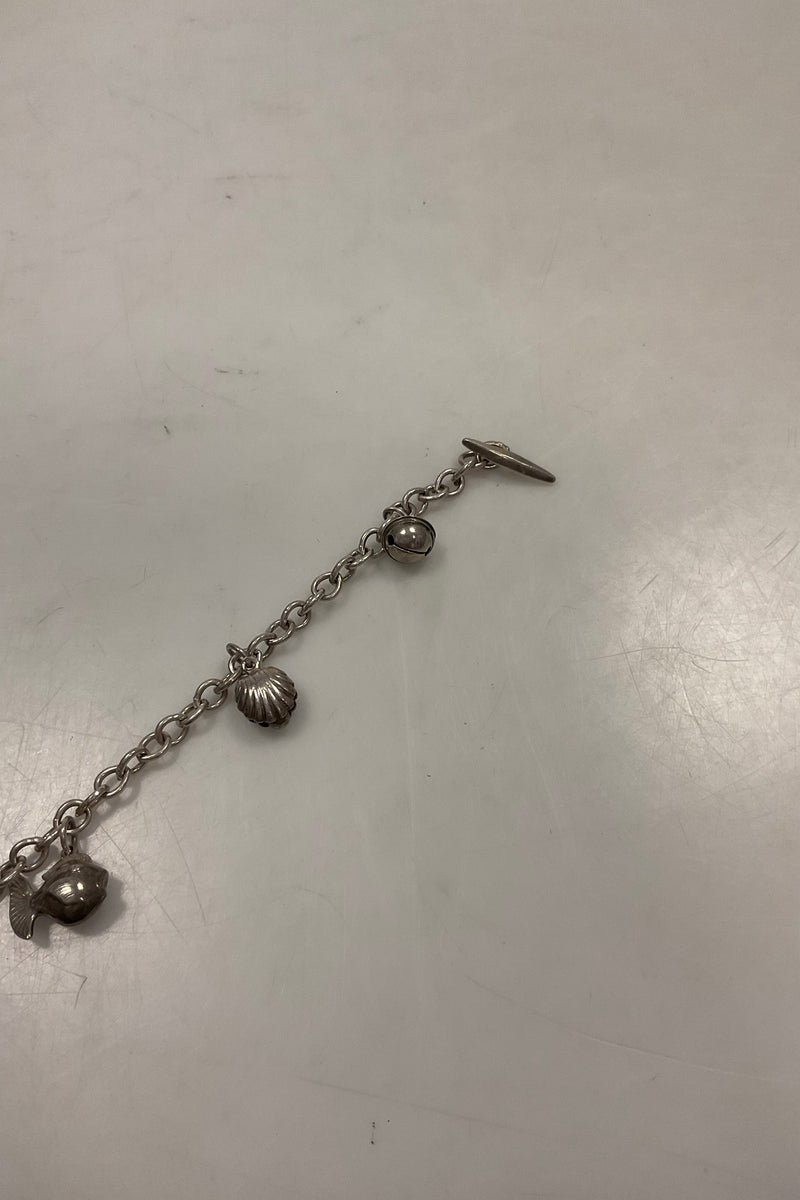 Sterling Sølv Armbånd af Hermann Siersbøl med charms