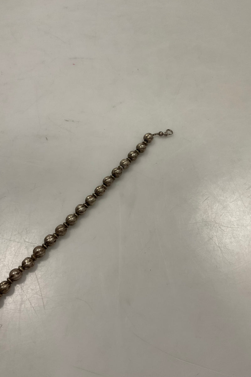 Sterling Sølv Armbånd med Sølv Perler