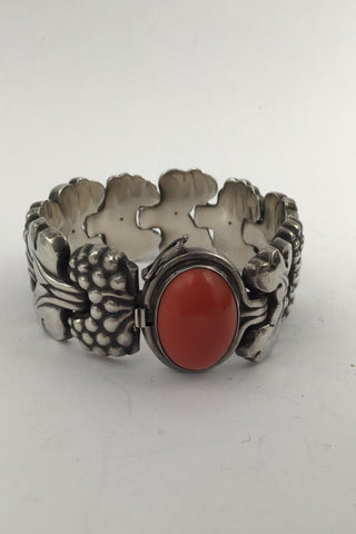 Georg Jensen Sterling Sølv Armlænke No. 30 Paris Koral (1930 - 1945)
