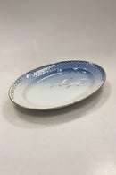 Bing & Grøndahl Seagull with Gold Oval Plate with Openwork Edge No. 16/316.5