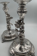 Par Tysk / Østrig / Ungarn Sølv Lysestager med puttier