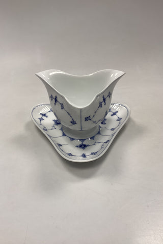 Royal Copenhagen Musselmalet Riflet Trekantet Sauceskål No. 203