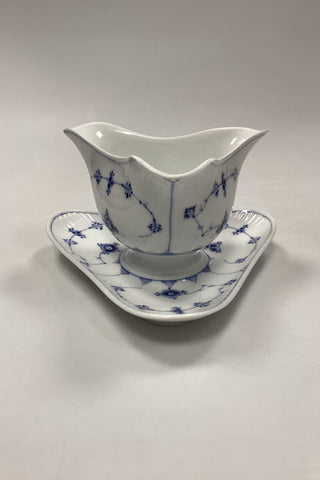 Royal Copenhagen Musselmalet Riflet Trekantet Sauceskål No. 203