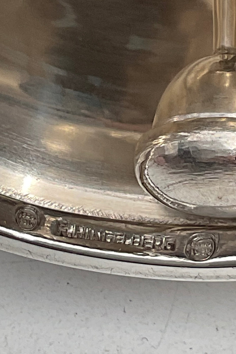 Hingelberg Sterling Sølv Bordklokke Svend Weihrauch