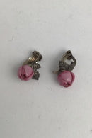 RCP Sterling Sølv / Porcelæn Øreringe (Pink) (Clips)