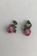 RCP Sterling Sølv / Porcelæn Øreringe (Pink) (Clips)
