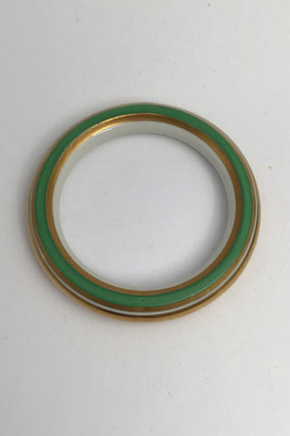 Royal Copenhagen Porcelæn Armring Grøn / Guld