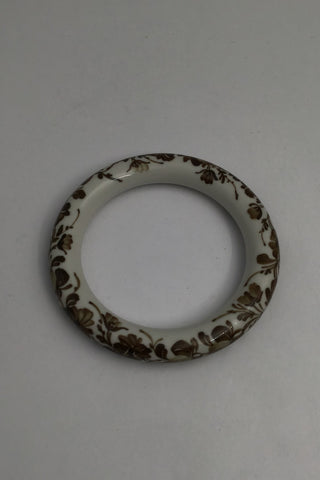 Royal Copenhagen Porcelæn Armring Blomstermotiv (Brunt)