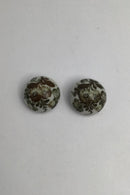 Royal Copenhagen Porcelæn Øreringe Blomstermotiv (Brun) (Clips)
