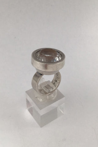 Kupittaan Kulta (Elis Kauppi) Sterling Sølv Ring Bjergkrystal