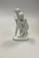 Bing og Grøndahl Johannes Døberens Prædiken. Figur af 2 Børn No. 49