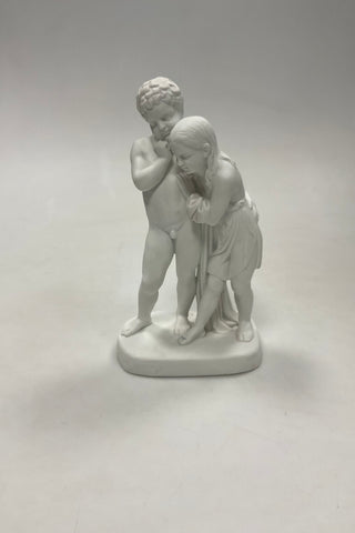 Bing og Grøndahl Johannes Døberens Prædiken. Figur af 2 Børn No. 49