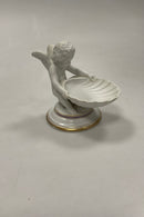 Royal Copenhagen Bisque / Bisquit Skål med musling og Amor