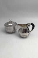 Georg Jensen og Wendel Sterling Sølv Flødekande og Sukkerskål No. 45D