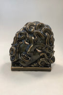 Olive Green Royal Copenhagen Green Celadon Mask of Medusa No 2950