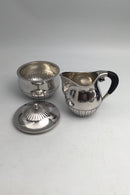 Georg Jensen og Wendel Sterling Sølv Flødekande og Sukkerskål No. 45D