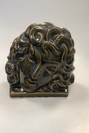 Olive Green Royal Copenhagen Green Celadon Mask of Medusa No 2950