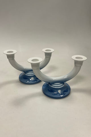 Par Bing og Grøndahl Julerose 2-armet Lysestager No. 235