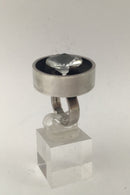 Hans Hansen Sterling Sølv Moderne Ring Zirkon