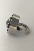 Hans Hansen Sterling Sølv Moderne Ring Zirkon