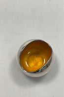 Georg Jensen Sterling Sølv Saltkar med Gul Emalje af Søren Georg Jensen No. 1067