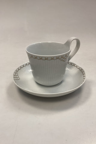 Royal Copenhagen Princess Gold Morning Cup with Saucer No. 090/091