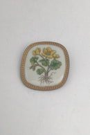 Royal Copenhagen Flora Broche / Vedhæng &nbsp;Porcelæn og Sterling Sølv (Anton Michelsen).